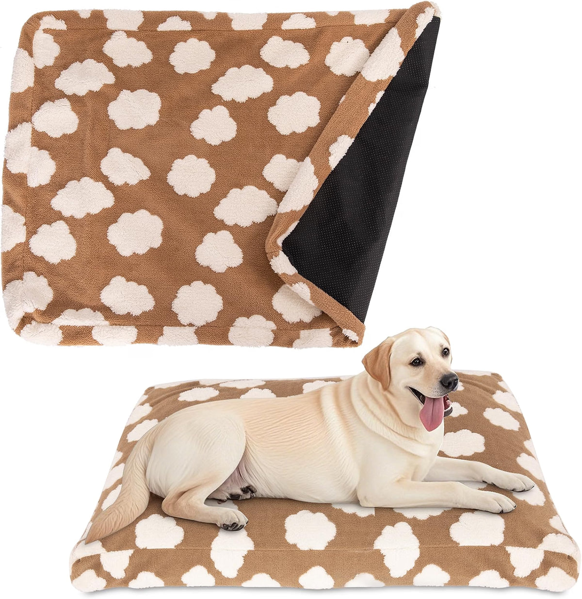 Faux Fur Dog Bed Covers – Ultra Soft Rose Velvet, Removable & Washable, Cozy & Durable,Large Pet Bed Cover Only (No Filling)