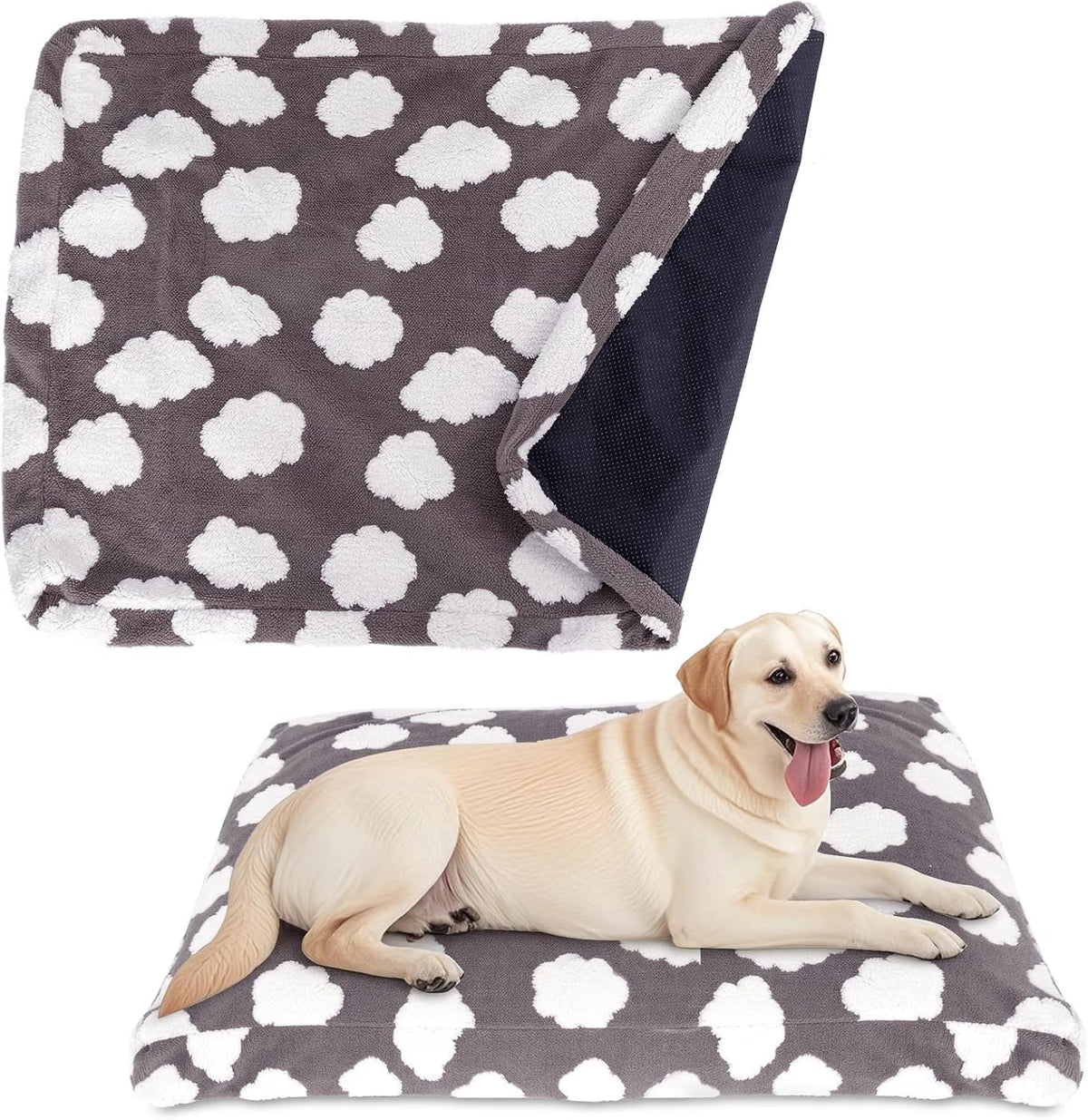 Faux Fur Dog Bed Covers – Ultra Soft Rose Velvet, Removable & Washable, Cozy & Durable,Large Pet Bed Cover Only (No Filling)