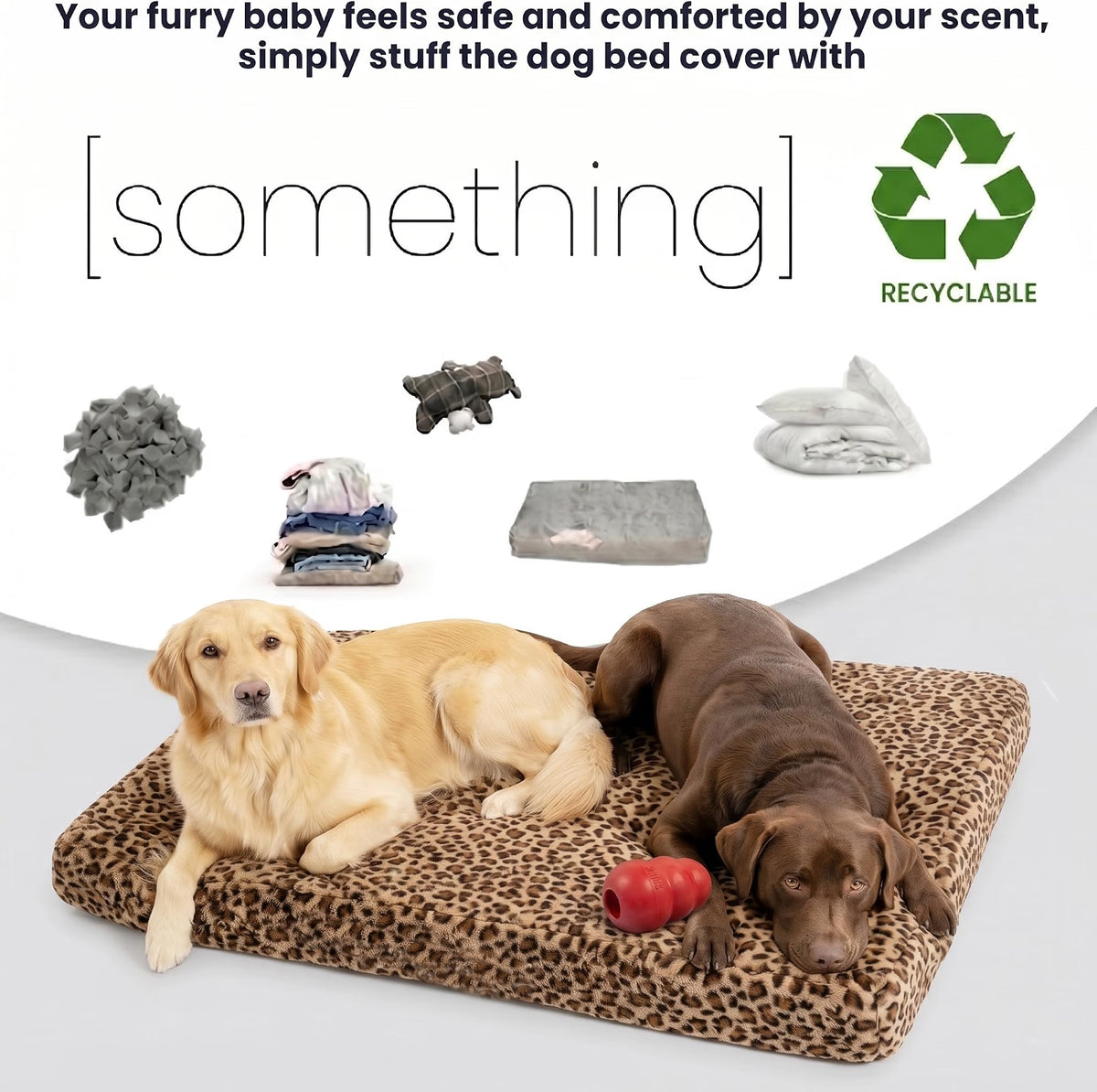 Faux Fur Dog Bed Covers – Ultra Soft Rose Velvet, Removable & Washable, Cozy & Durable,Large Pet Bed Cover Only (No Filling)
