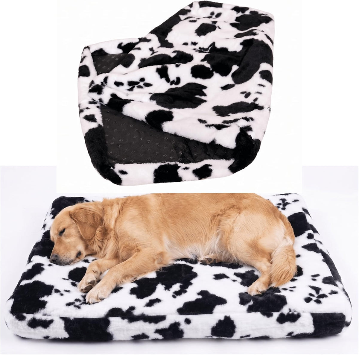 Faux Fur Dog Bed Covers – Ultra Soft Rose Velvet, Removable & Washable, Cozy & Durable,Large Pet Bed Cover Only (No Filling)
