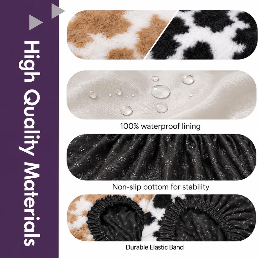 Faux Fur Dog Bed Covers – Ultra Soft Rose Velvet, Removable & Washable, Cozy & Durable,Large Pet Bed Cover Only (No Filling)