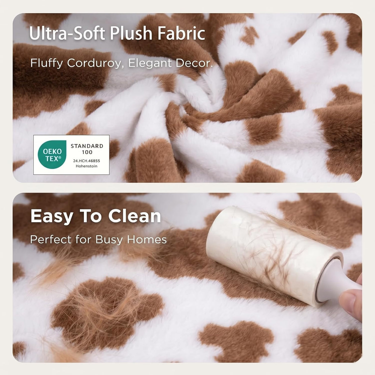 Faux Fur Dog Bed Covers – Ultra Soft Rose Velvet, Removable & Washable, Cozy & Durable,Large Pet Bed Cover Only (No Filling)