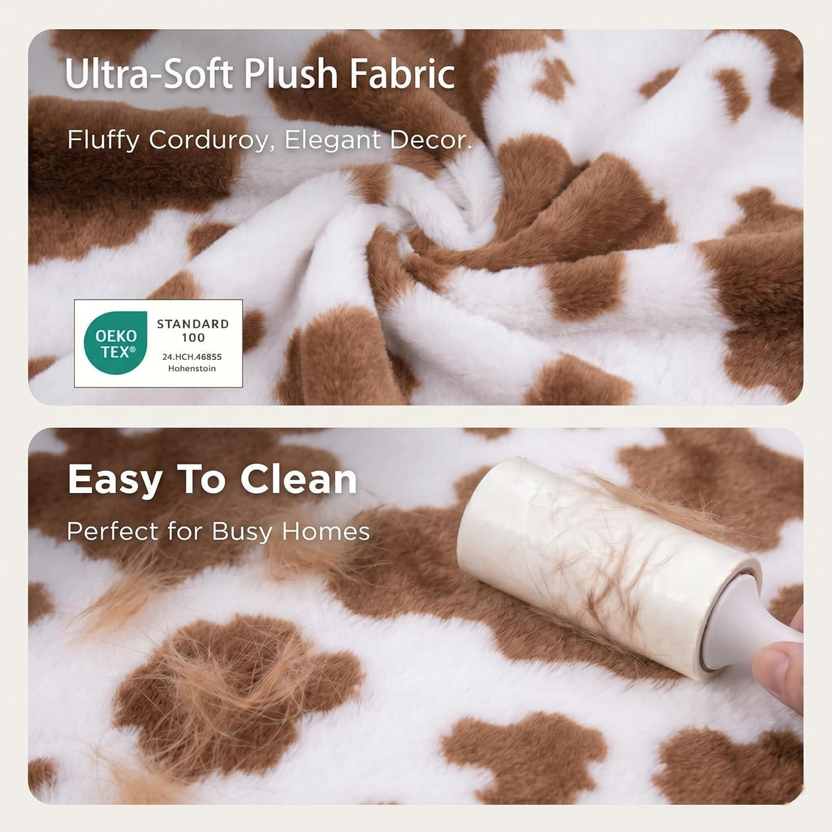 Faux Fur Dog Bed Covers – Ultra Soft Rose Velvet, Removable & Washable, Cozy & Durable,Large Pet Bed Cover Only (No Filling)