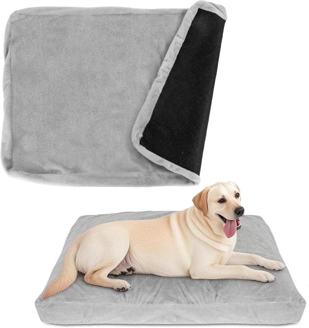 Faux Fur Dog Bed Covers – Ultra Soft Rose Velvet, Removable & Washable, Cozy & Durable,Large Pet Bed Cover Only (No Filling)